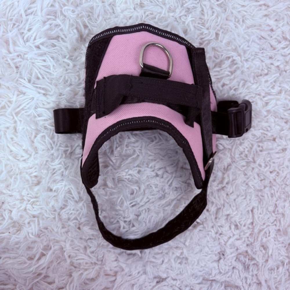UNBRANDED Pink and Black Dog Harness size small
